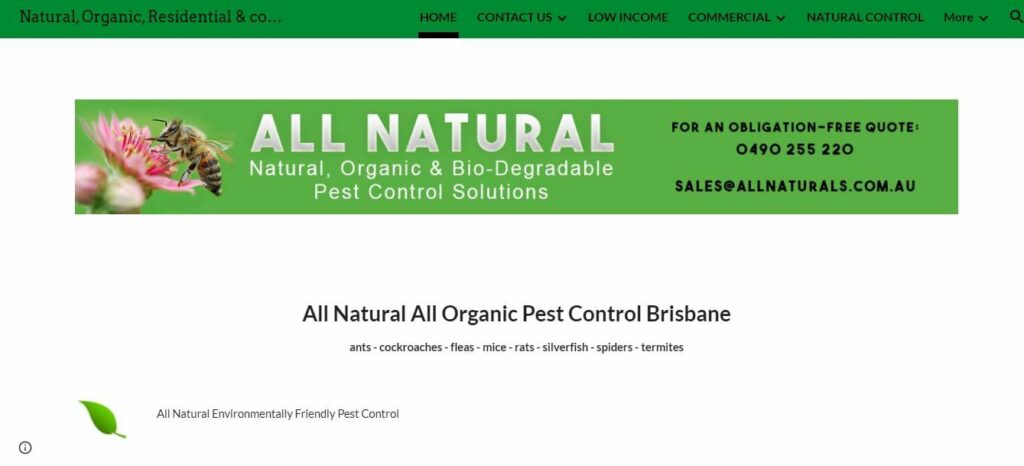 All Natural Pest Control's Homepage