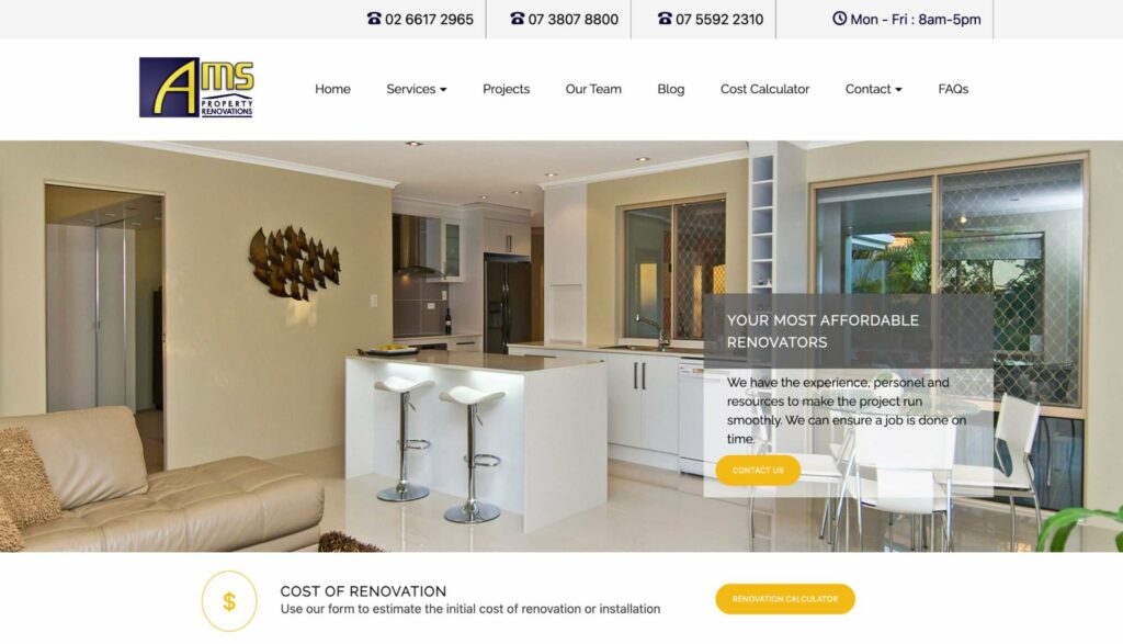 AMS Property Renovations Homepage