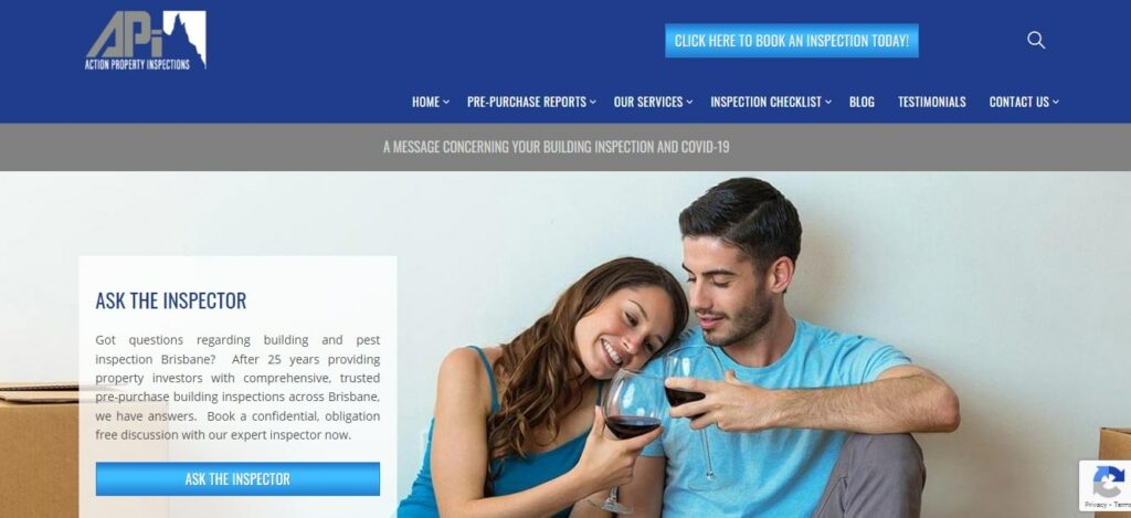 Action Property Inspections Homepage
