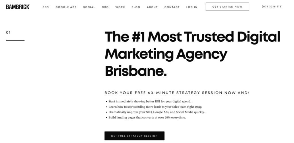 Bambrick Digital Homepage
