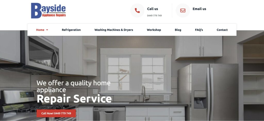 Bayside Appliance Repairs Homepage