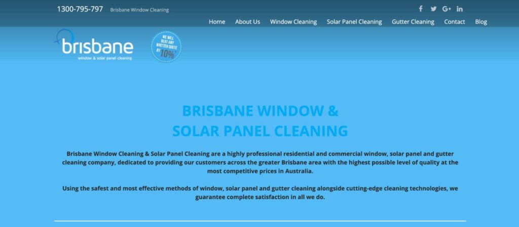 Brisbane Window and Solar Panel Cleaning Homepage