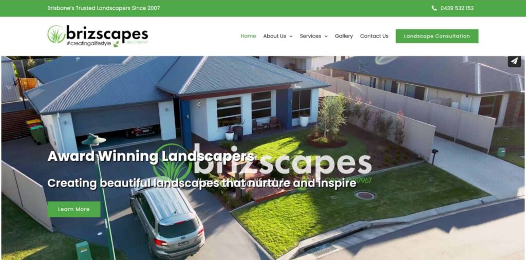 Brizscapes Landscaping Homepage