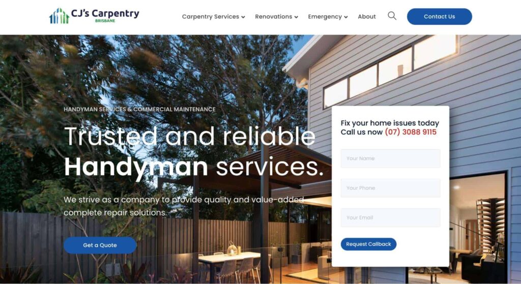 CJ’s Carpentry Homepage