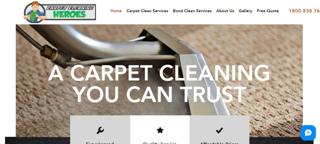 Carpet Cleaning Heroes Homepage