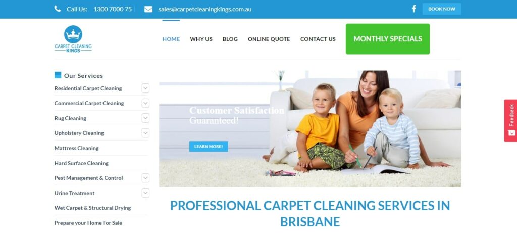 Carpet Cleaning Kings Homepage