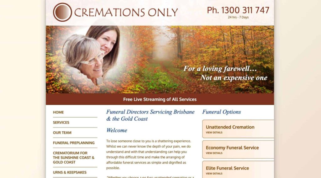 Cremations Only Homepage