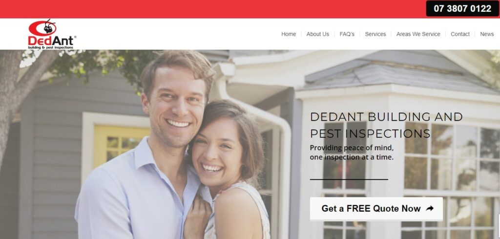 Dedant Building and Pest Inspections Homepage