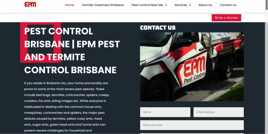 EPM Pest and Termite Control Homepage