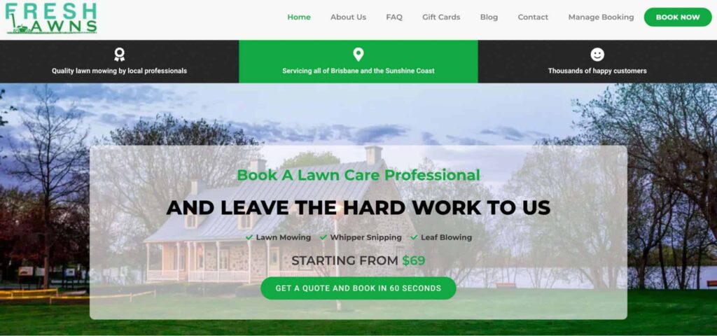 Fresh Lawns Homepage