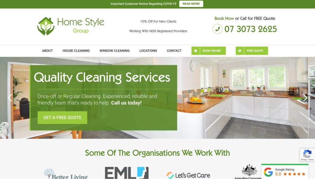 Home Style Cleaning Homepage