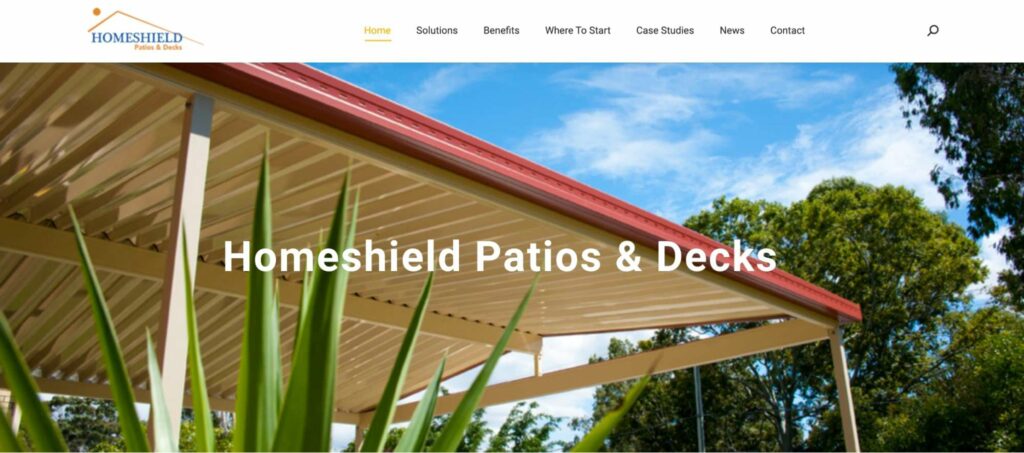 Homeshield Patios & Decks Homepage