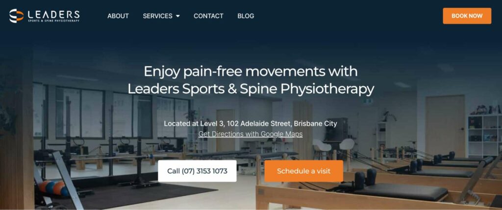 Leaders Sports & Spine Physiotherapy Homepage