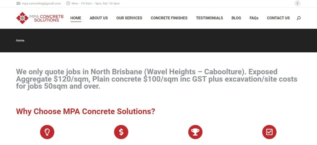 MPA Concrete Solutions Homepage