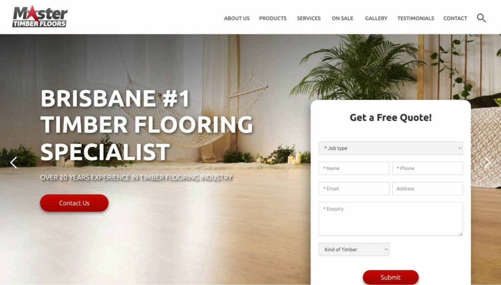 Master Timber Floors Homepage