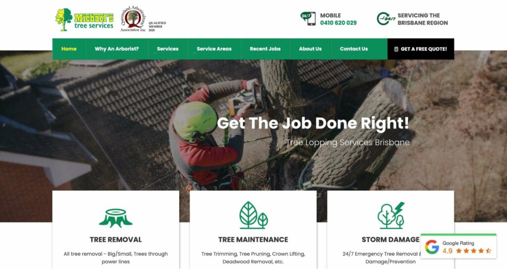 Michael’s Tree Services Homepage