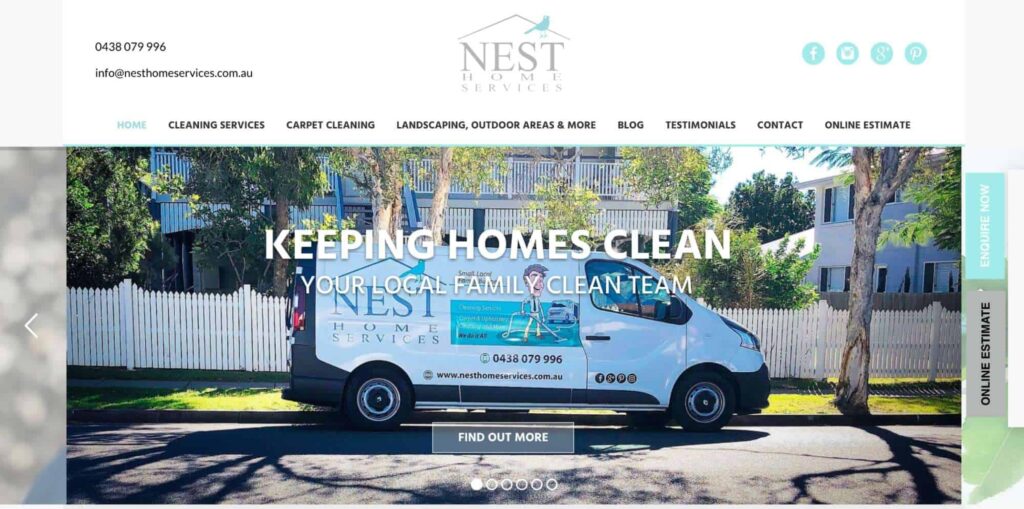 Nest Home Services Homepage