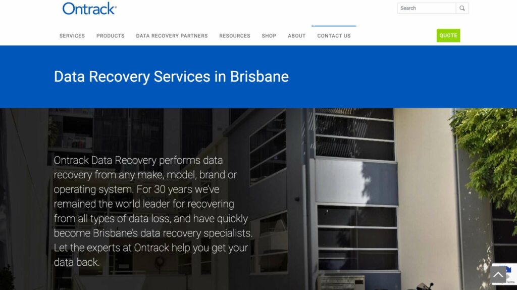Ontrack Data Recovery Homepage