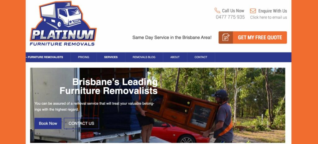 Platinum Furniture Removals Homepage