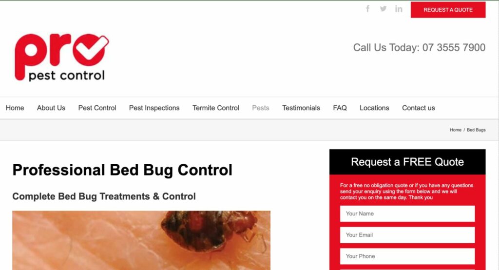 Pro Pest Control Homepage