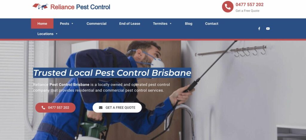 Reliance Pest Control Homepage