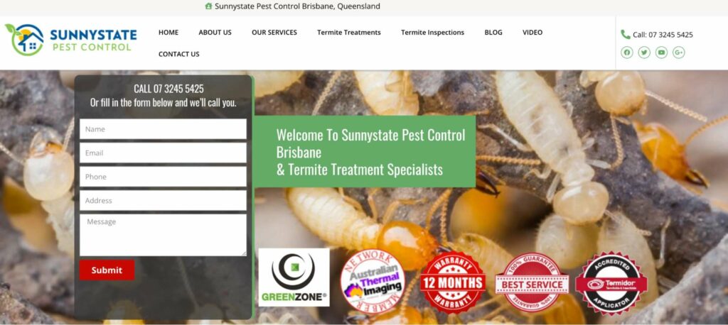 Sunnystate Pest Control & Termites Homepage