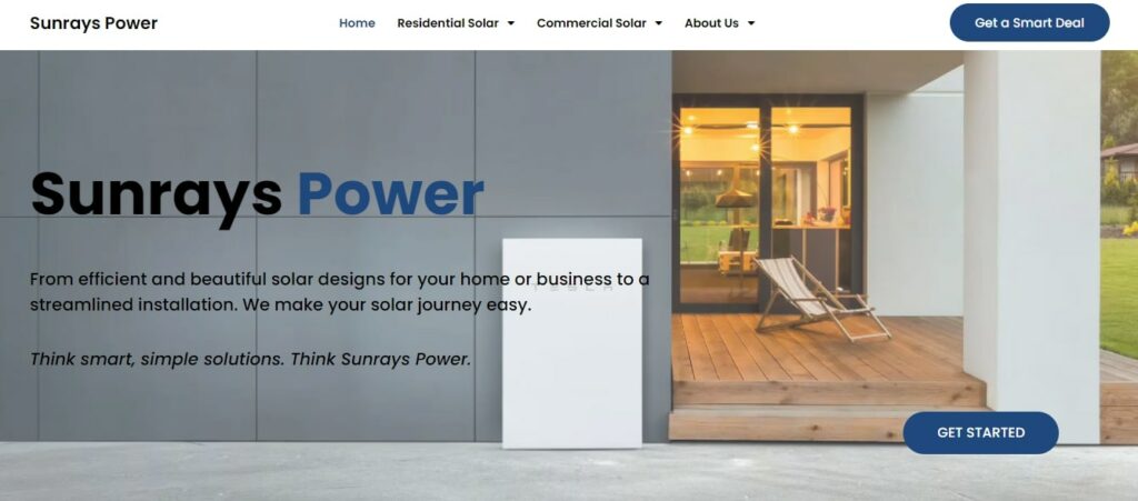 Sunrays Power Homepage