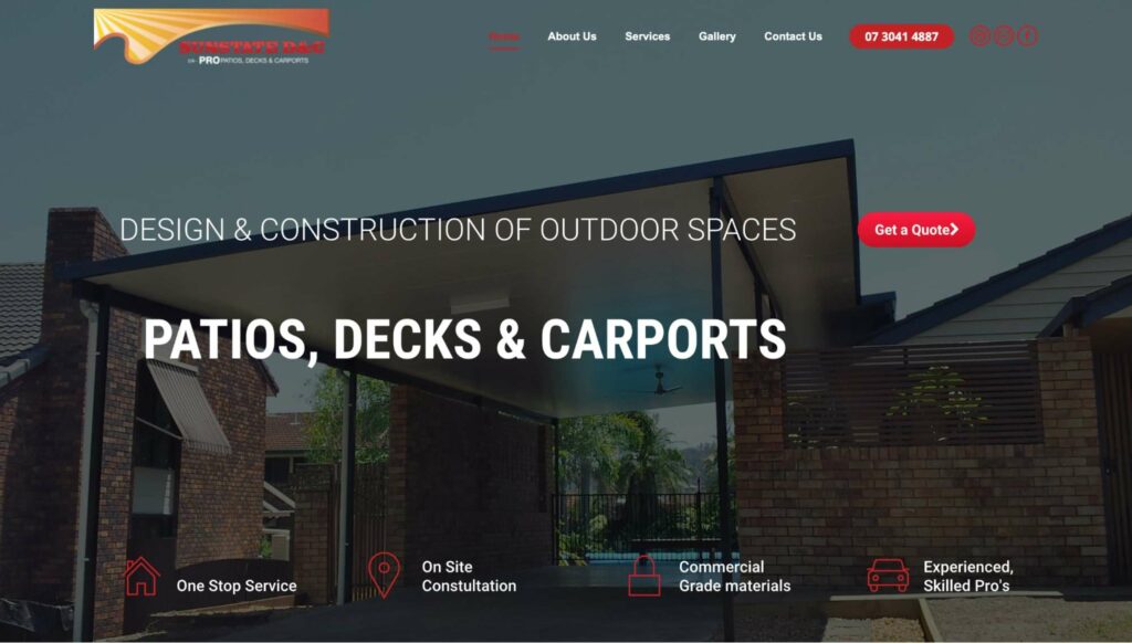 Sunstate Design & Construct Homepage