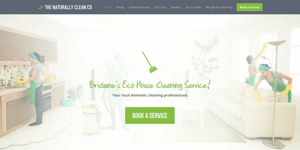 The Naturally Clean Co Homepage