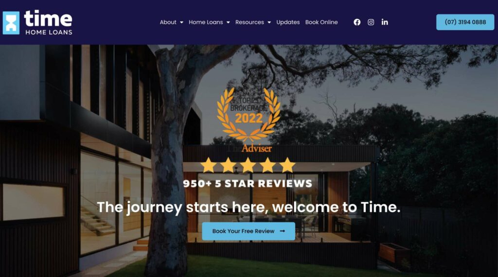 Time Home Loans Homepage