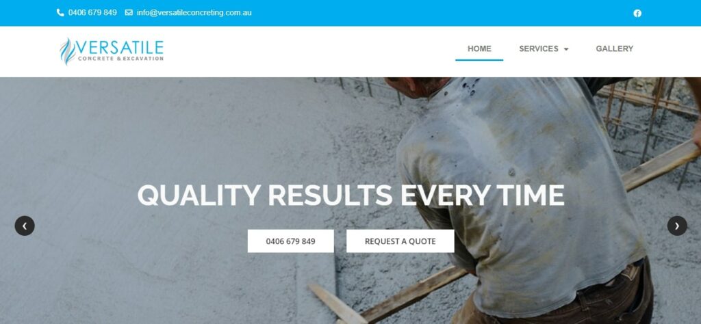 Versatile Concrete & Excavation Homepage
