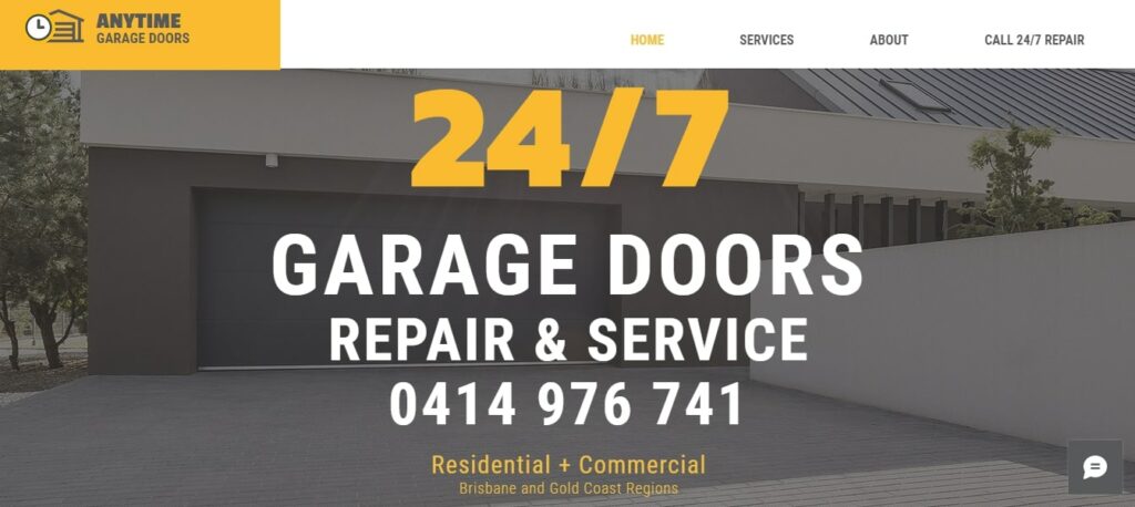 Anytime Garage Doors Homepage