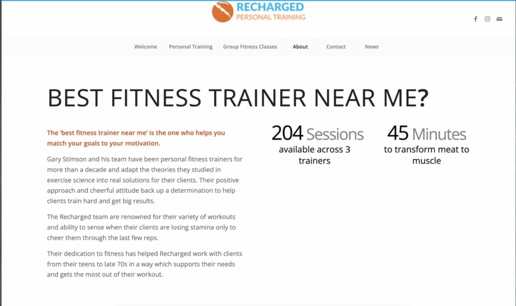 Bryce Anson from Recharged Personal Training Homepage