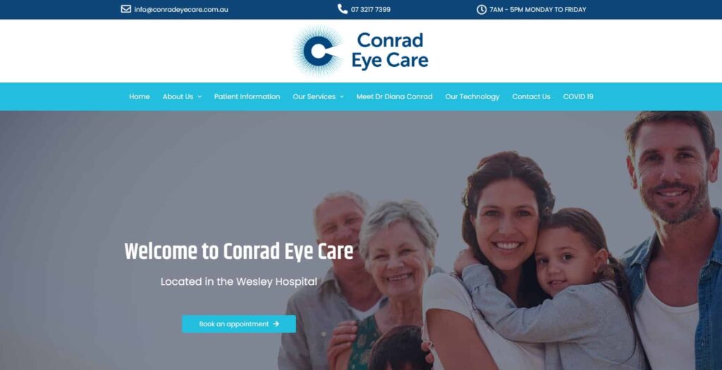 Dr. Diana Conrad from Conrad Eye Care Homepage