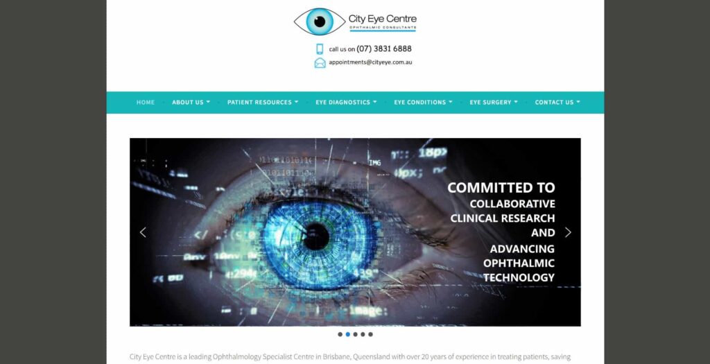 Dr. Lawrence Lee from City Eye Centre Homepage