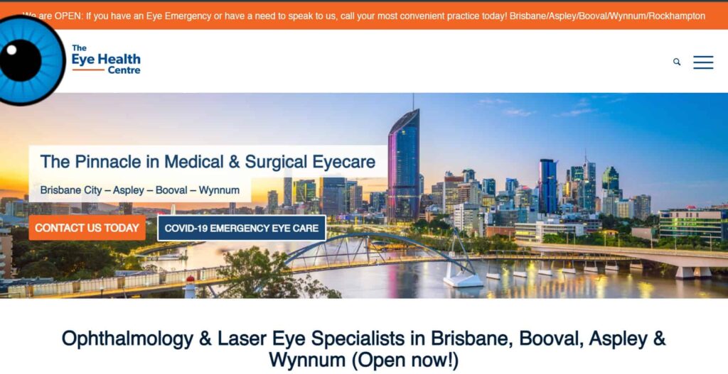 Dr. Tom Moloney from The Eye Health Centre Homepage