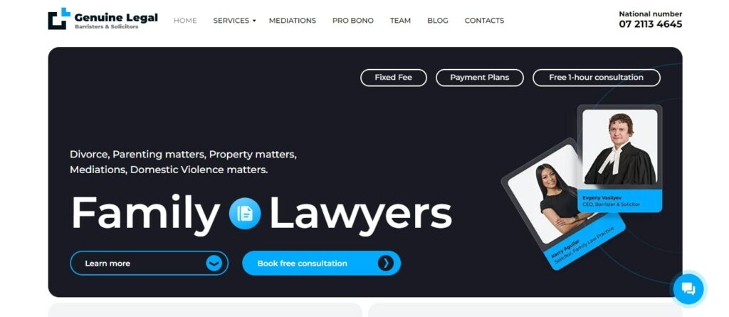 Genuine Legal Family Lawyers & Mediators Homepage