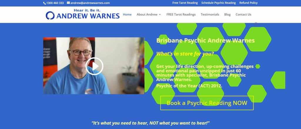 Psychic Andrew Warnes Homepage