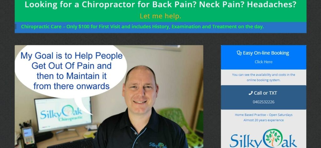 Silky Oak Chiropractic Homepage