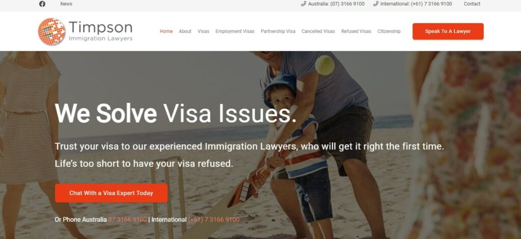 Timpson Immigration Lawyers Homepage