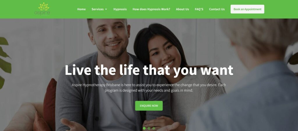 Aspire Hypnotherapy Homepage