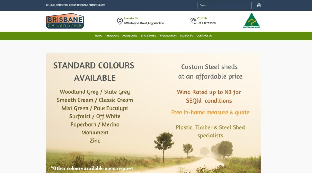 Brisbane Garden Sheds Homepage
