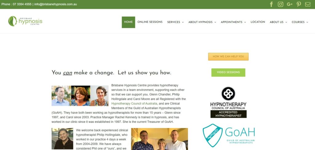 Brisbane Hypnosis Centre Homepage