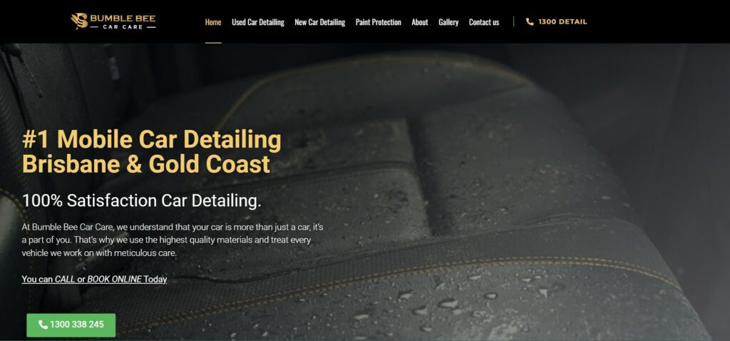 Bumble Bee Car Care Homepage