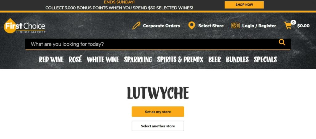 First Choice Liquor Market Homepage