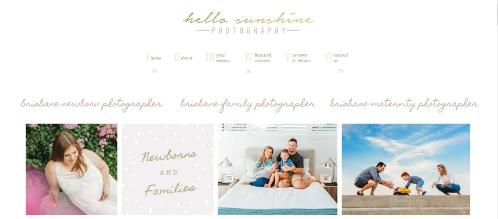 Hello Sunshine Photography Homepage