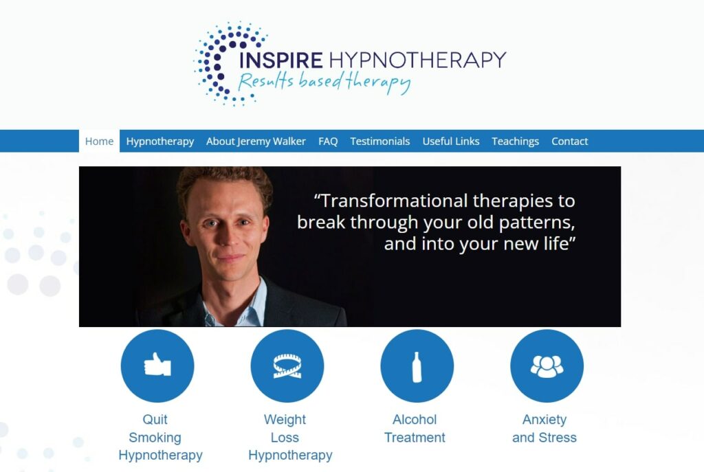 Inspire Hypnotherapy Homepage