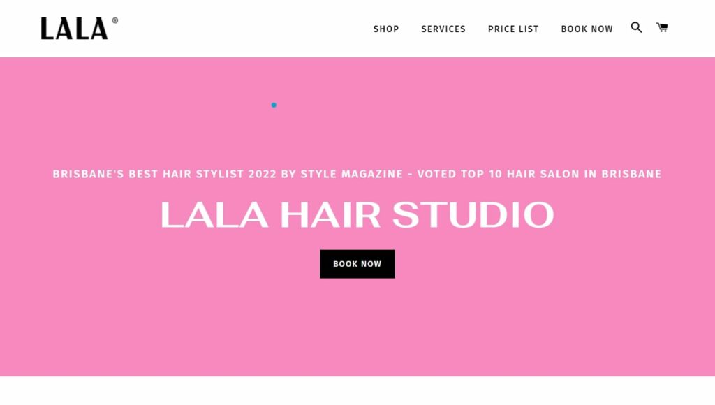 LALA Hair Studio Homepage