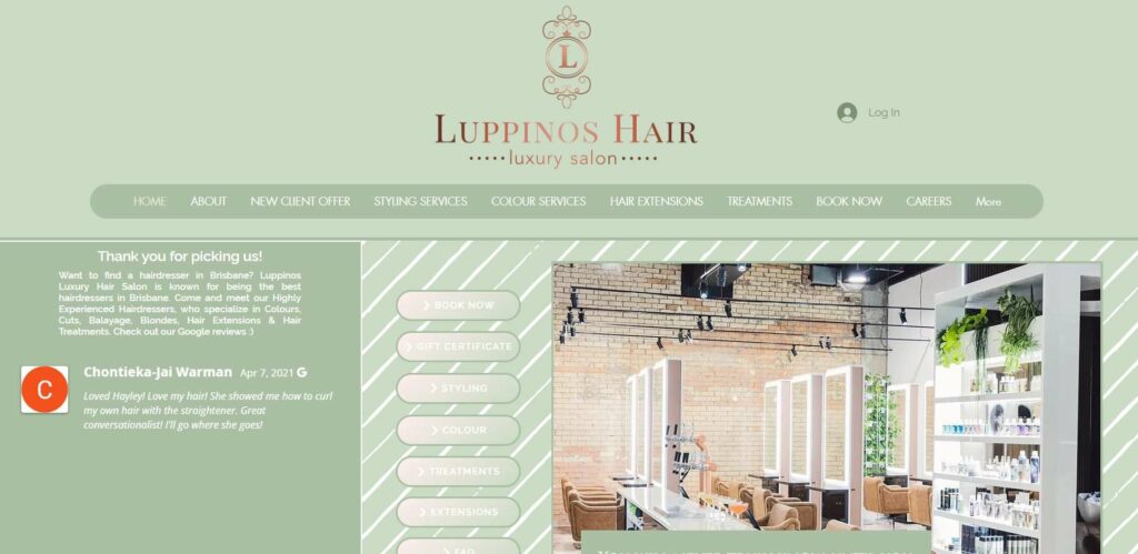 Luppinos Hair Homepage