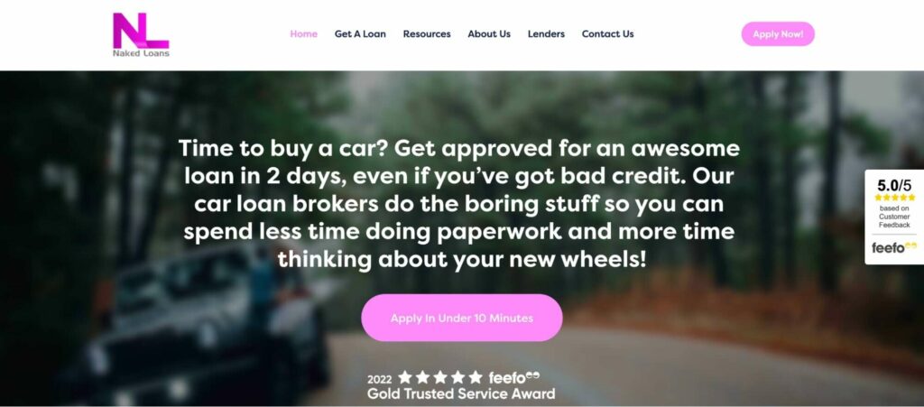 Naked Loans Homepage